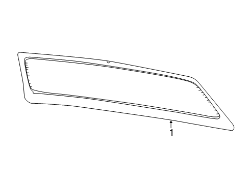 2023 Ram 1500 Glass & Hardware - Back Glass Diagram 1