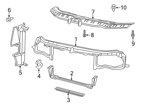 2022 Chrysler 300 Radiator Support Diagram