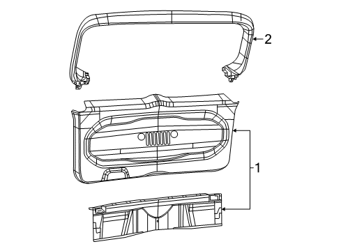 2022 Jeep Renegade Interior Trim - Lift Gate Diagram