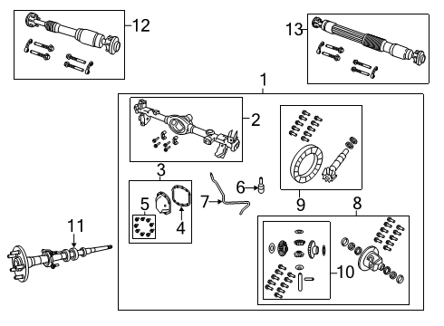 2022 Jeep Wrangler Axle Housing - Rear Diagram 2