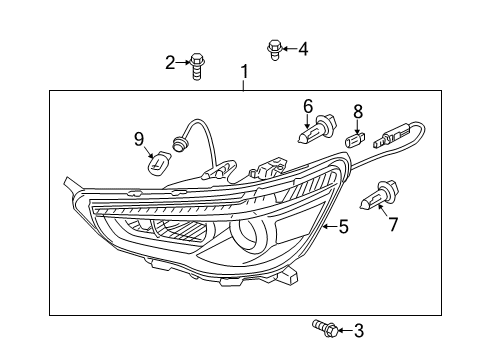 Right Headlamp Diagram for 8301C224