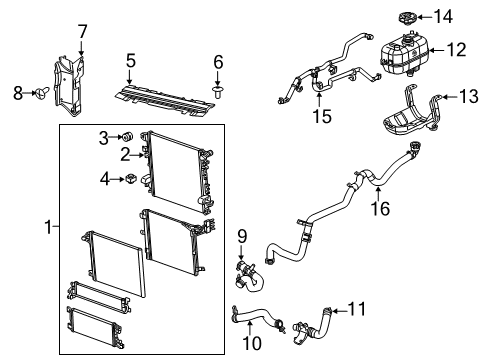 2022 Jeep Wrangler Radiator & Components Diagram 7