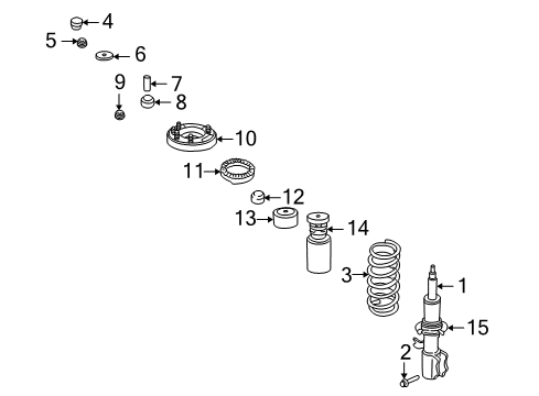Front Suspension Coil Spring Diagram for MR353211