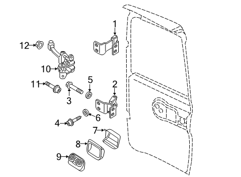 2022 Ram ProMaster City Lock & Hardware Diagram 1