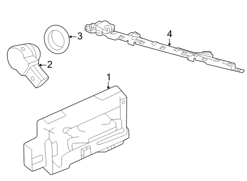 2022 Jeep Grand Cherokee Electrical Components - Rear Bumper Diagram 1