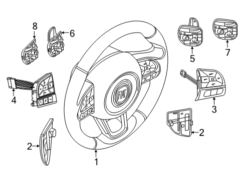 Wheel-Steering Diagram for 68292869AA