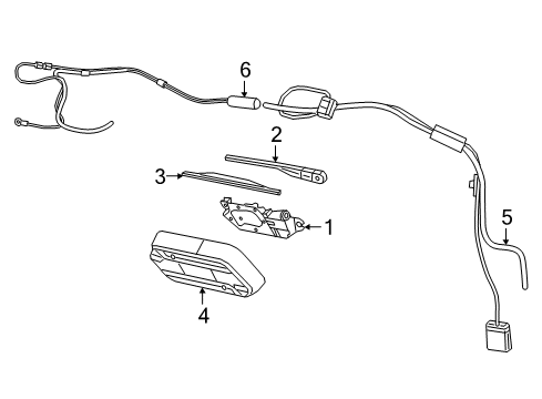 2024 Jeep Wrangler Wiper & Washer Components Diagram 1