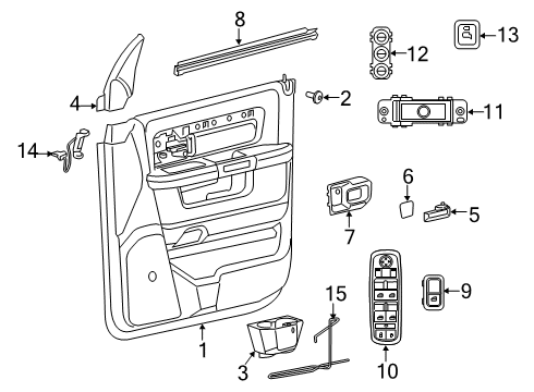 2022 Ram 3500 Front Door Diagram 2