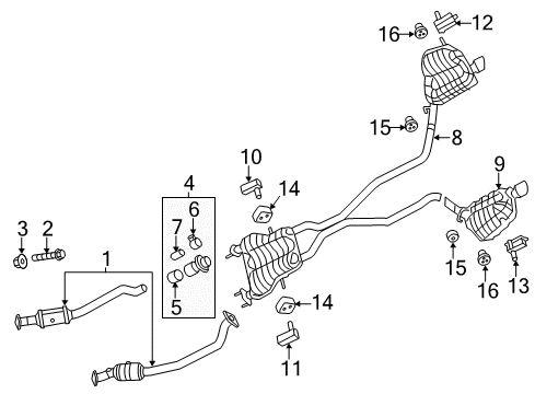 2023 Dodge Durango Exhaust Components Diagram 3