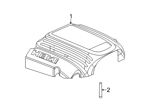 2022 Dodge Charger Engine Appearance Cover Diagram 2