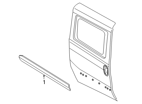 2022 Ram ProMaster City Exterior Trim - Side Door Diagram