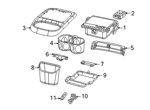 2023 Chrysler Voyager Center Console Diagram 4