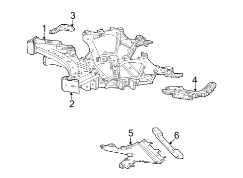 2023 Jeep Grand Cherokee L Suspension Mounting - Front Diagram 2