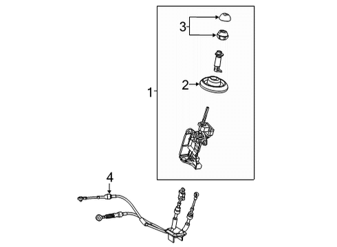 Knob-GEARSHIFT Diagram for 68143141AA