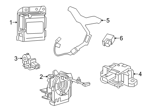 2023 Ram 3500 MODULE-STEERING CONTROL Diagram for 68508701AG