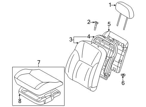 Seat Cush-Front Seat Diagram for MR639109