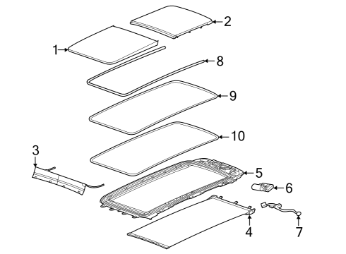 2022 Jeep Grand Cherokee Sunroof Diagram 2