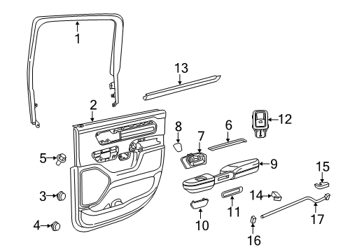 2023 Ram 1500 Rear Door Diagram 4