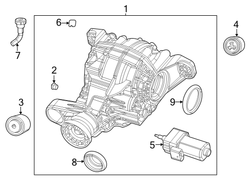 2023 Jeep Grand Cherokee Axle Housing - Rear Diagram