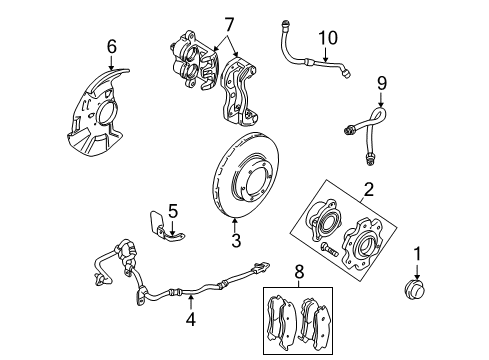 Front Wheel Brake Finish Rotor Diagram for MR407116