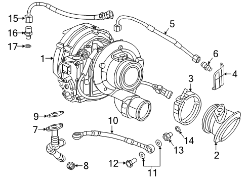 2022 Ram 2500 Turbocharger & Components Diagram
