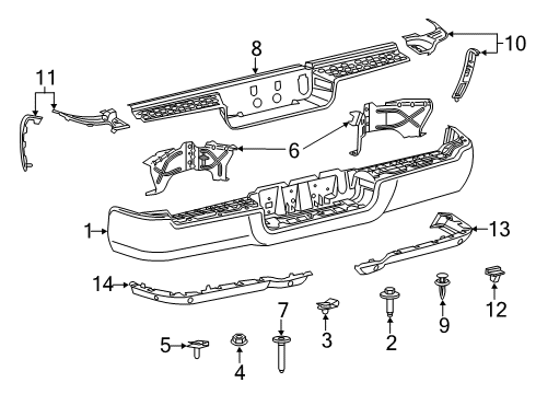 2023 Ram 2500 Bumper & Components - Rear Diagram