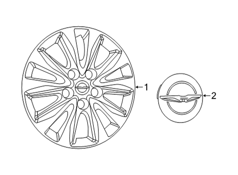 2022 Chrysler Voyager Wheel Covers & Trim Diagram