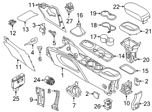Armrest-Console Diagram for 7CL63LXHAA