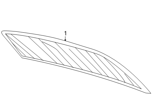 2022 Dodge Challenger Glass & Hardware - Back Glass Diagram