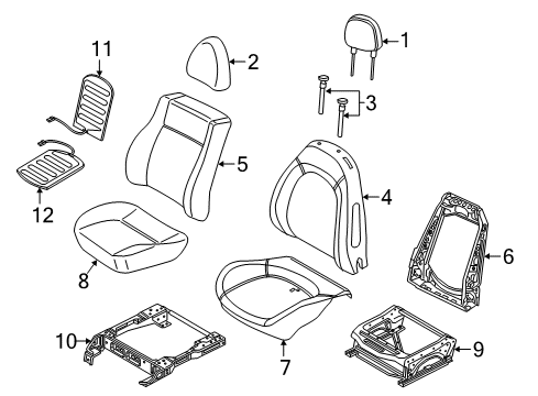 2022 Ram ProMaster City Front Seat Components Diagram
