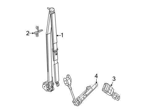 Seat Belt-Pretensioner Diagram for 5NE42JXWAA