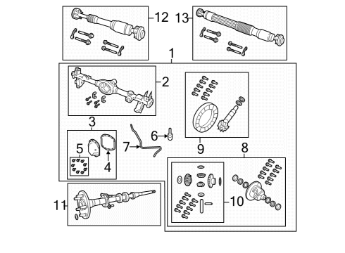 2022 Jeep Wrangler Axle Housing - Rear Diagram 1