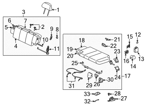 Knob-3RD Seat RECLINING ADJUSTER Diagram for MR610552