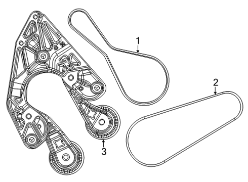 2024 Jeep Wrangler Belts & Pulleys Diagram 1