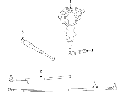 2023 Jeep Gladiator P/S Pump & Hoses, Steering Gear & Linkage Diagram 1