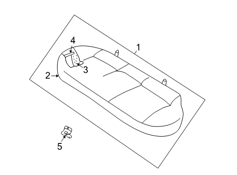 Cover-Rear Seat Cushion Diagram for MR966793YB