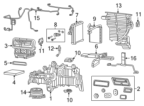 2021 Ram 3500 A/C & Heater Control Units Diagram 1