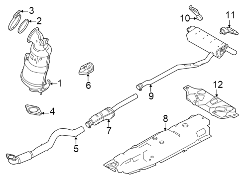 2024 Dodge Hornet PIPE-EXHAUST FRONT Diagram for 57008899AA