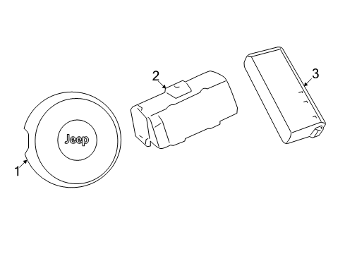 2022 Jeep Wrangler Air Bag Components Diagram 1
