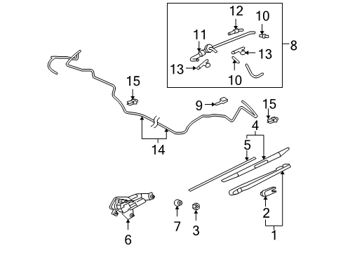 Hose-Rear Window Washer Diagram for 8265A093