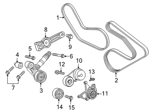 2022 Jeep Wrangler Belts & Pulleys Diagram 4