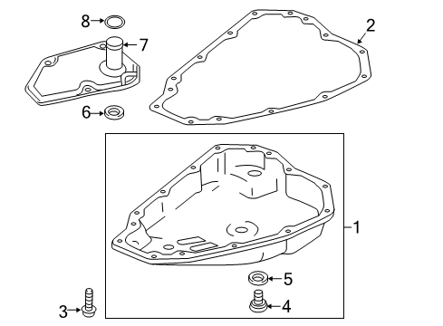 Filter-Automatic Transmission Valve Body Diagram for 2824A021