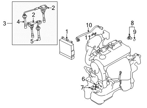 Bracket-Engine Control MODULATOR Diagram for MR985022