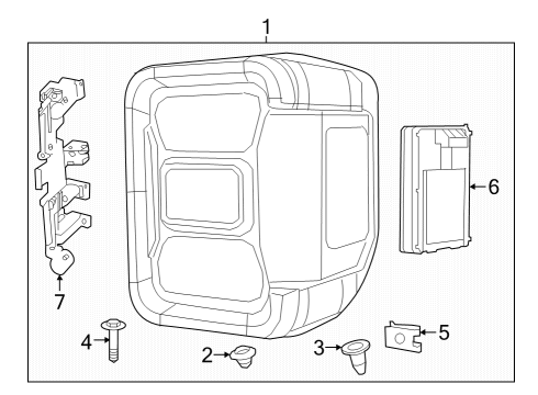 2022 Jeep Gladiator Combination Lamps Diagram 2