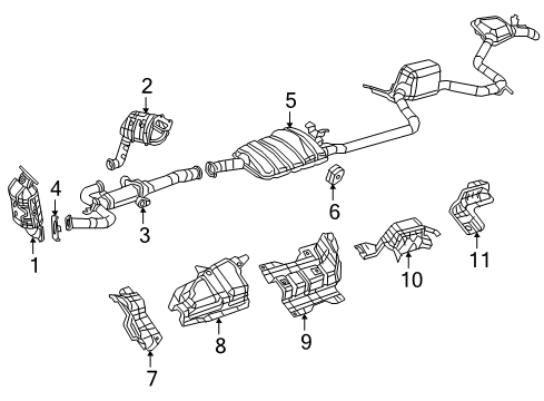2023 Chrysler Voyager Exhaust Components Diagram