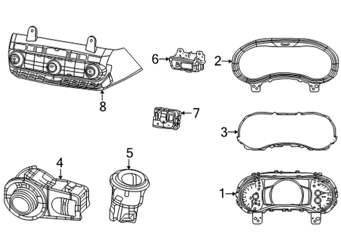 2023 Dodge Durango A/C & Heater Control Units Diagram