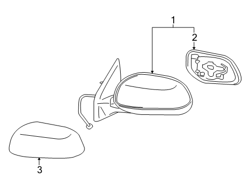 Housing-Door Mirror Diagram for 7632A807BA