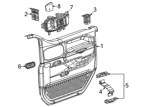 2022 Jeep Wrangler Front Door Diagram 3