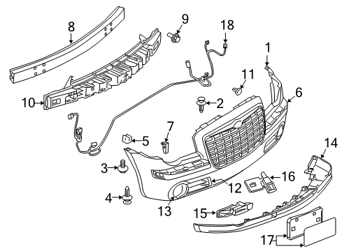 Fascia-Front Diagram for 5030576AB