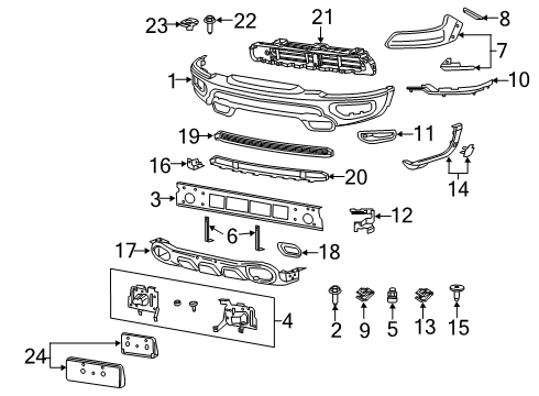 2023 Ram 1500 Bumper & Components - Front Diagram 2